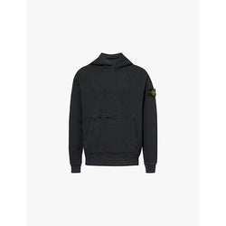  Stone Island Old Effect brand-patch relaxed-fit cotton-jersey hoody