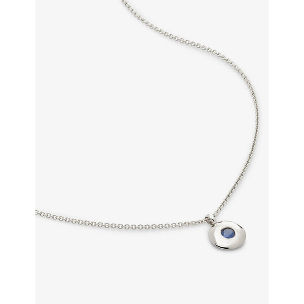 Monica Vinader September Birthstone sterling-silver and blue sapphire necklace