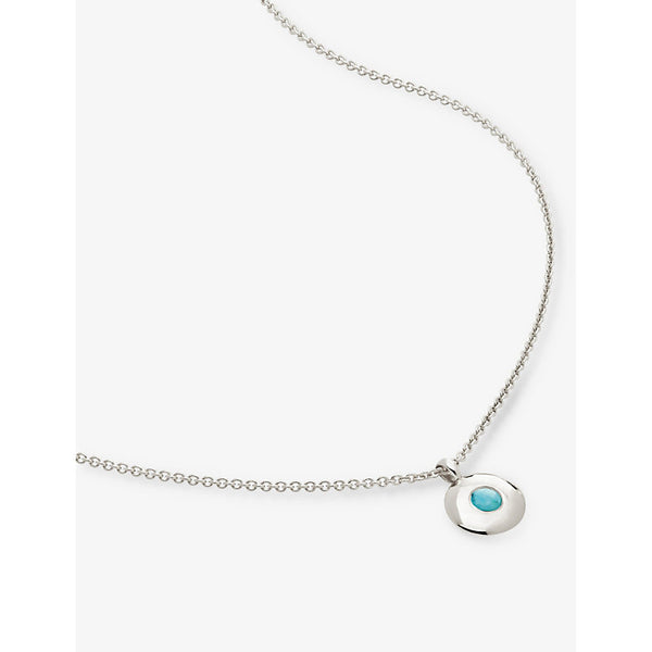 Monica Vinader December Birthstone sterling-silver and turquoise necklace