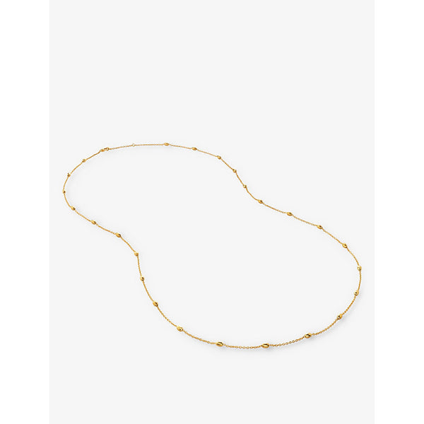 Monica Vinader Orbit Fine Oval Station 18ct yellow gold-plated vermeil sterling-silver necklace