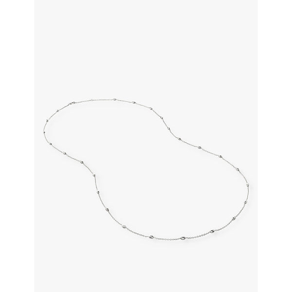 Monica Vinader Orbit Fine Oval Station sterling-silver necklace