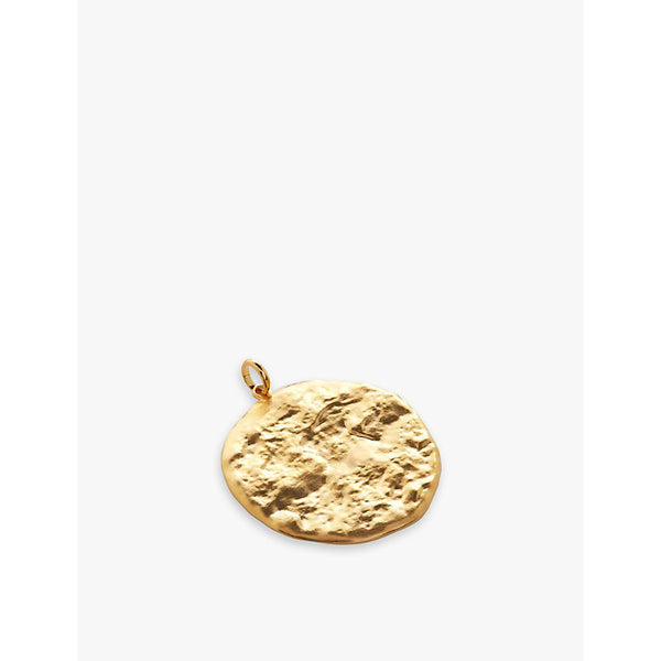 Monica Vinader Capri Round Disc 18ct yellow gold-plated vermeil sterling-silver pendant charm