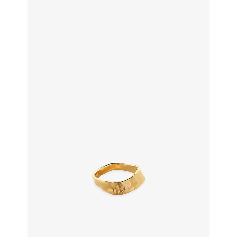 Monica Vinader Capri Stacking 18ct yellow gold-plated vermeil sterling-silver ring