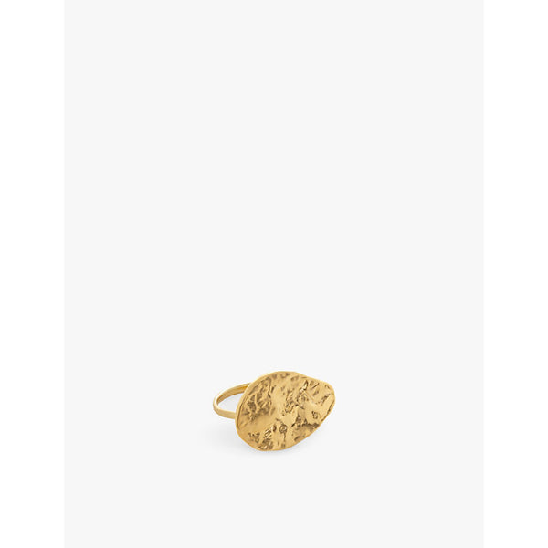  Monica Vinader Capri Teardrop 18ct yellow gold-plated vermeil sterling-silver ring