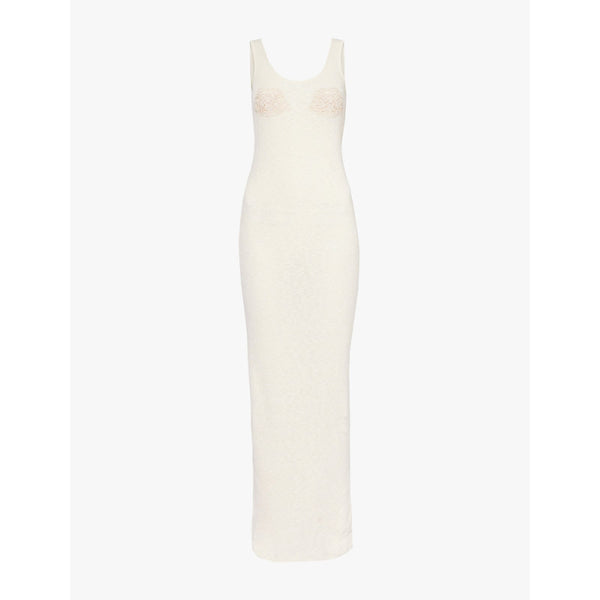 Magda Butrym Scoop-neck knitted linen and cotton maxi dress