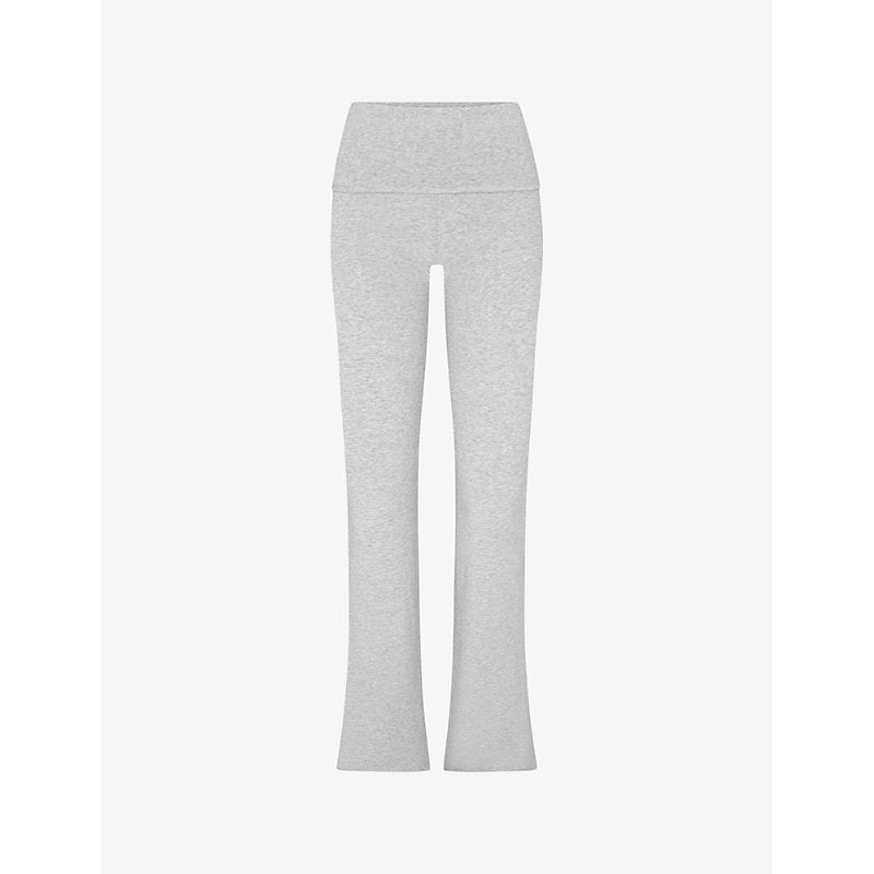 Womens Skims Foldover slim-fit high-rise stretch-jersey trousers