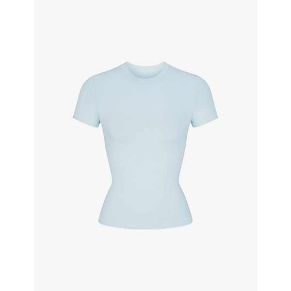  Skims Cotton Jersey round-neck stretch-cotton T-shirt