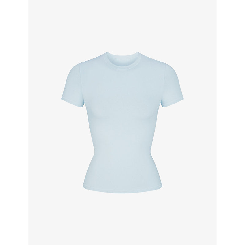  Skims Cotton Jersey round-neck stretch-cotton T-shirt