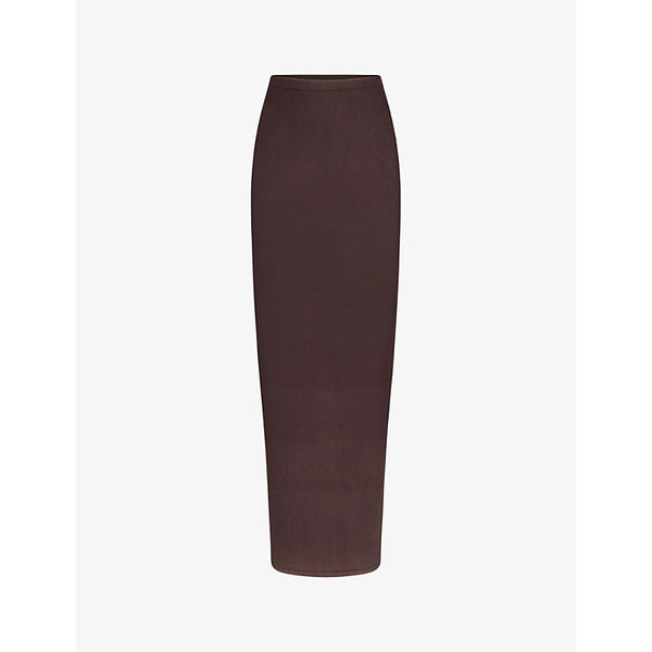  Skims Soft Lounge elasticated-waist stretch-woven maxi skirt