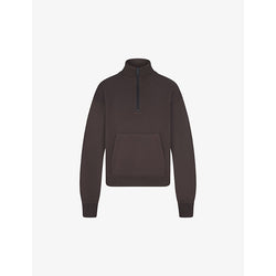  Skims French Terry half-zip organic-cotton jumper