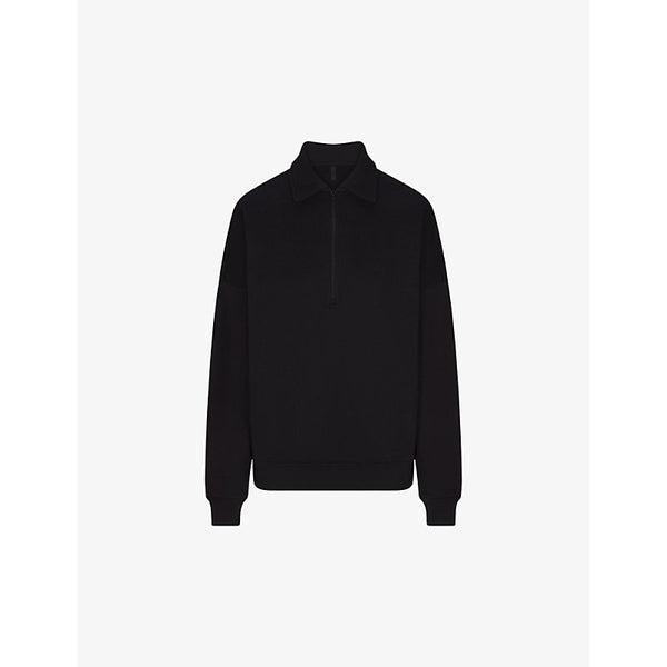  Skims Half-zip relaxed-fit sweatshirt