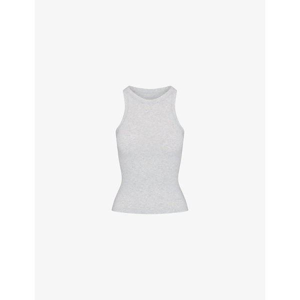  Skims High-neck slim-fit cotton-jersey tank