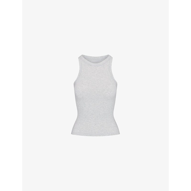  Skims High-neck slim-fit cotton-jersey tank