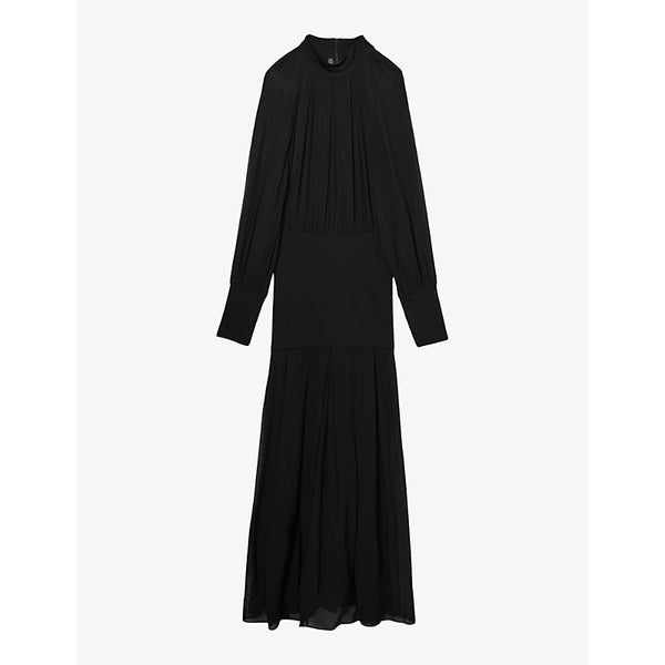 Reiss Octivia sheer-gathered woven maxi dress