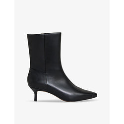 Reiss Millie kitten-heel leather ankle boots | Reiss