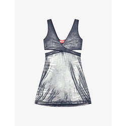 Diesel D-Farfy metallic-jersey mini dress | DIESEL