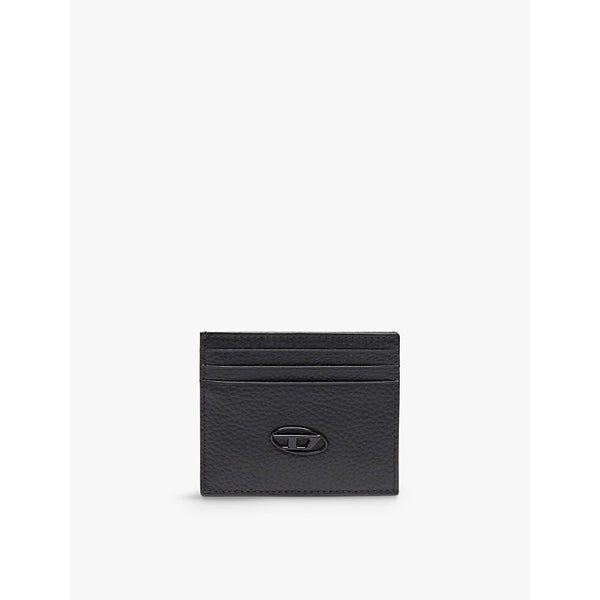  Diesel Logo-badge leather cardholder