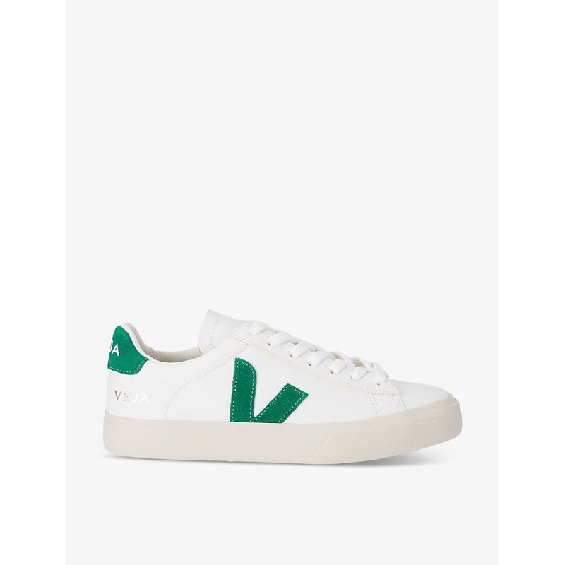  Veja Women's Campo logo-embroidered leather low-top trainers