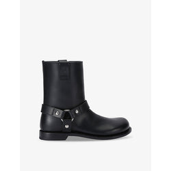 Loewe Campo brand-anagram calf-leather biker boots