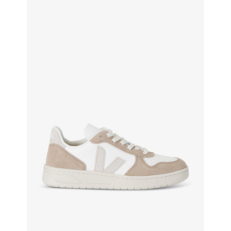  Veja Women's V10 logo-embroidered leather low-top trainers