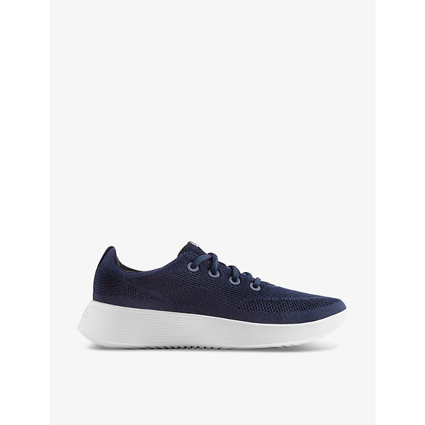  Allbirds Tree Runner Go Blizzard logo-embroidered organic-cotton canvas low-top trainers