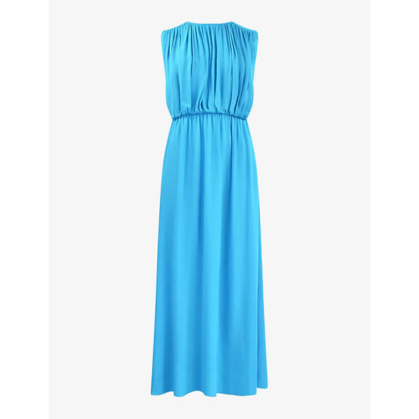 Ro&Zo Lucia gathered-waist sleeveless woven maxi dress