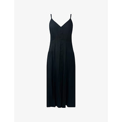 Ro&Zo Sleeveless button-through woven midi dress | RO&ZO