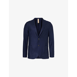  Eleventy Laser-cut wool-blend blazer