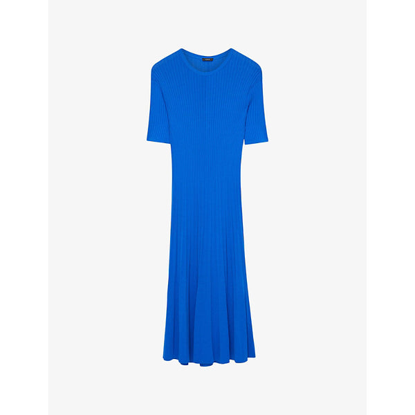 Joseph Fit-and-flare ribbed knitted midi dress