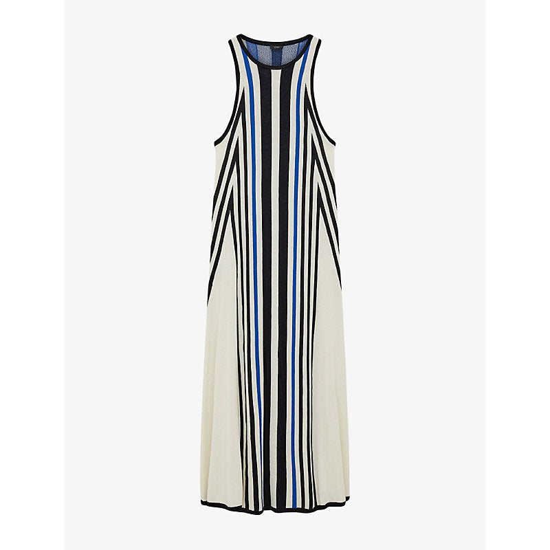 Joseph Cretto stripe-pattern silk-blend maxi dress | JOSEPH