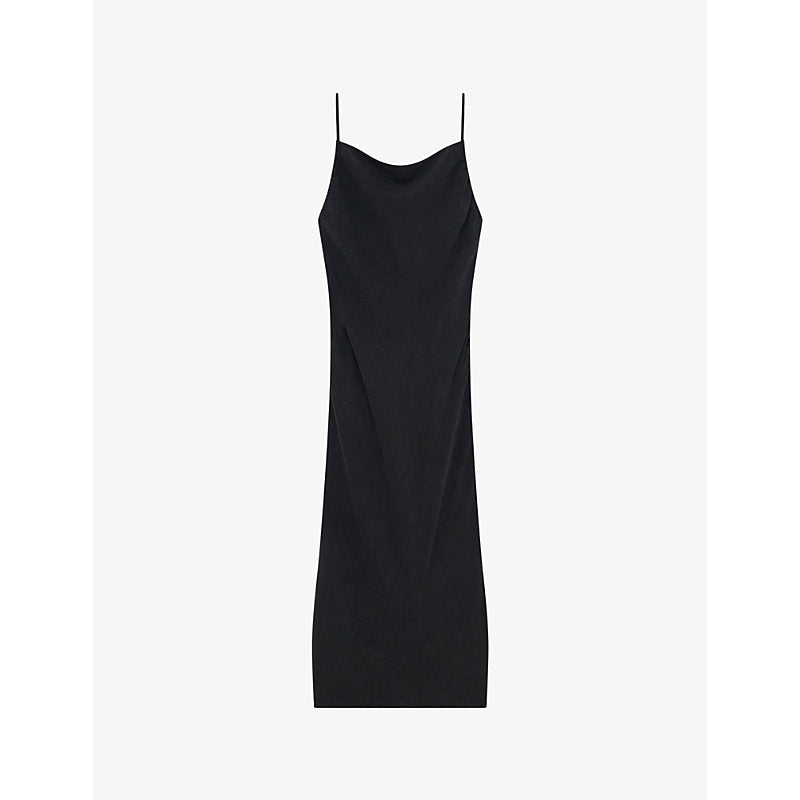 Iro Sorphea square-neck slim-fit woven midi dress | IRO