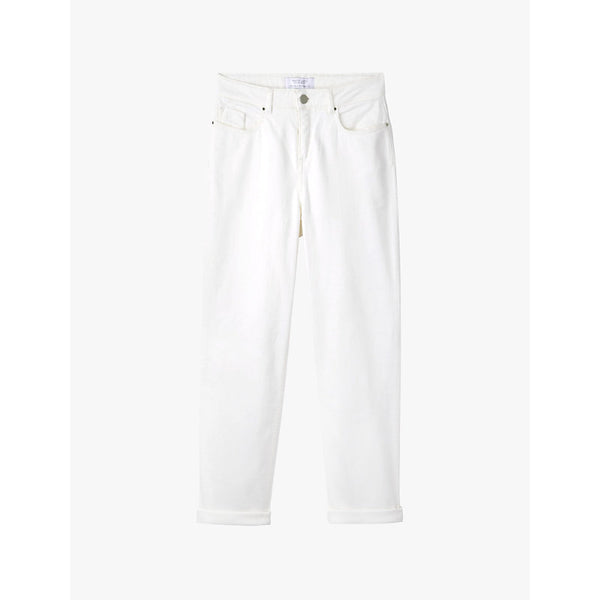 The White Company Brompton slim-leg mid-rise organic-cotton jeans