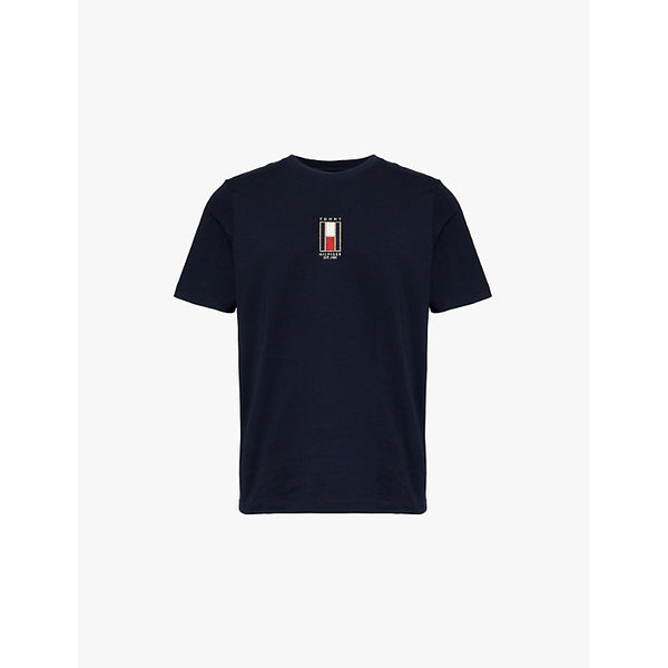  Tommy Hilfiger Vertical Flag crew-neck cotton-jersey T-shirt