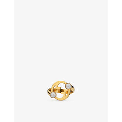  Gucci Blondie interlocking-G gold-toned metal and faux-pearl ring