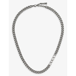  Gucci Script silver-toned metal necklace