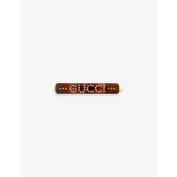  Gucci GG rhinestone-embellished resin hair clip