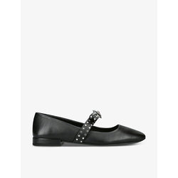 Versace Bow-embellished leather mary-jane ballet flats