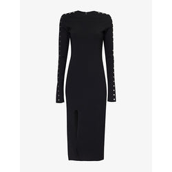 Stella Mccartney Round-neck stud-embellishment knitted midi dress | STELLA MCCARTNEY