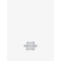 De Beers Jewellers Enchanted Lotus 18ct white-gold and 0.97ct diamond ring