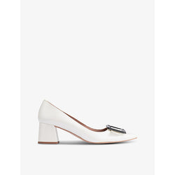 Lk Bennett Tia buckle-embellished heeled patent-leather court shoes