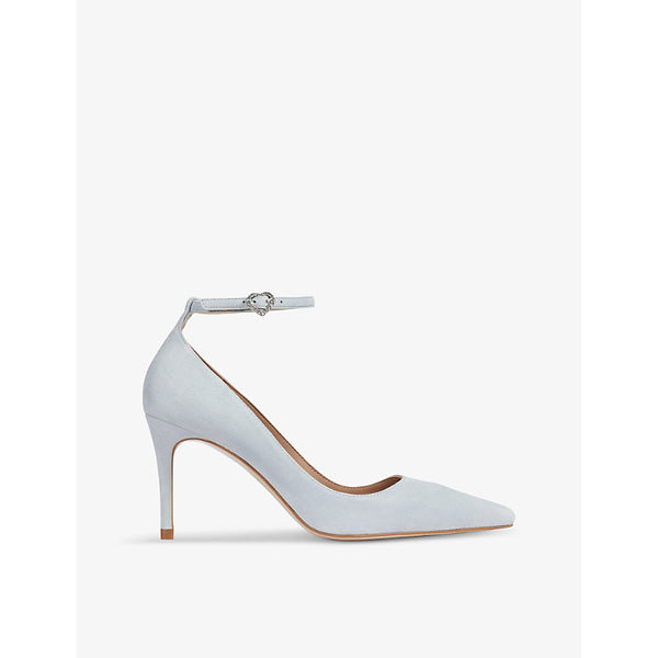 Lk Bennett Catelyn ankle-strap heeled suede court shoes