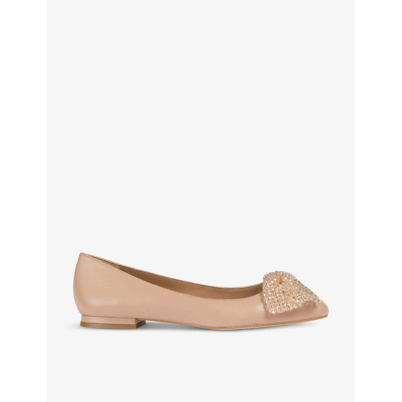 Lk Bennett Christa bow-embellished leather ballet flats