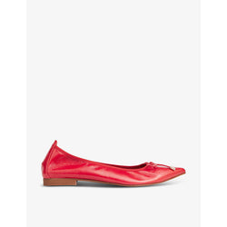 Lk Bennett Tilly bow-embellished patent-leather ballet flats