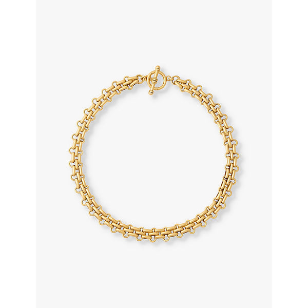 Brinker And Eliza End Game 24ct yellow gold-plated brass choker necklace