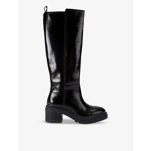 Carvela Champion patent-leather block-heel knee-high boots