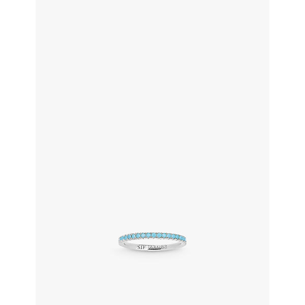  Sif Jakobs Ellera rhodium-plated sterling-silver and turquoise ring