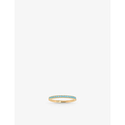  Sif Jakobs Ellera 18ct yellow-gold sterling-silver and turquoise ring