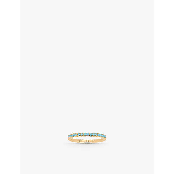  Sif Jakobs Ellera 18ct yellow-gold sterling-silver and turquoise ring