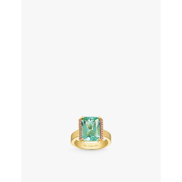  Sif Jakobs Roccanova Altro 18ct yellow-gold, sterling-silver and turquoise ring