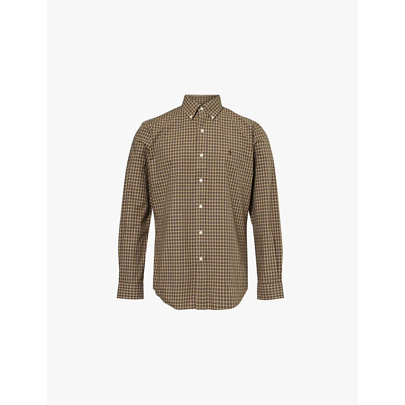  Polo Ralph Lauren Checked logo-embroidered stretch-cotton shirt